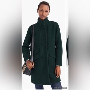 J Crew Cocoon Coat In Italian Stadium Cloth Wool With Thinsulate Size 8P